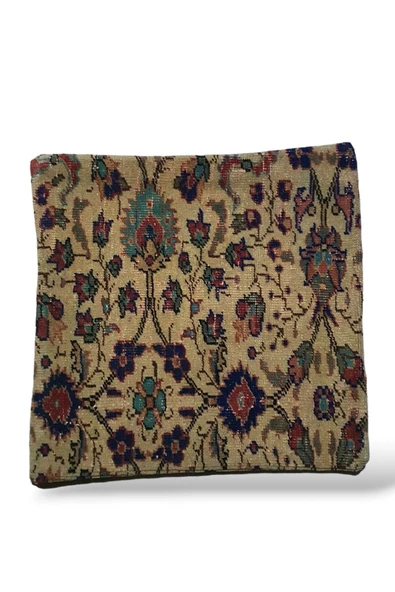 Şok Fiyat ! Açılışa Özel %50 Off ! Art Deco El Dokuması Halı Vintage Kırlent Minder 40x40cm (0161) - 2