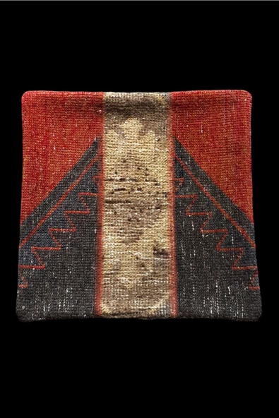 Şok Fiyat ! Açılışa Özel %50 Off ! Art Deco El Dokuması Halı Vintage Kırlent Minder 40x40cm (0101) ürün görseli