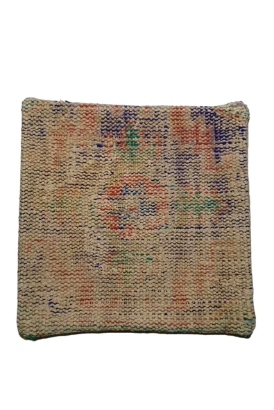 Şok Fiyat ! Açılışa Özel %50 Off ! Art Deco El Dokuması Halı Vintage Kırlent Minder 40x40cm (0146) - 2