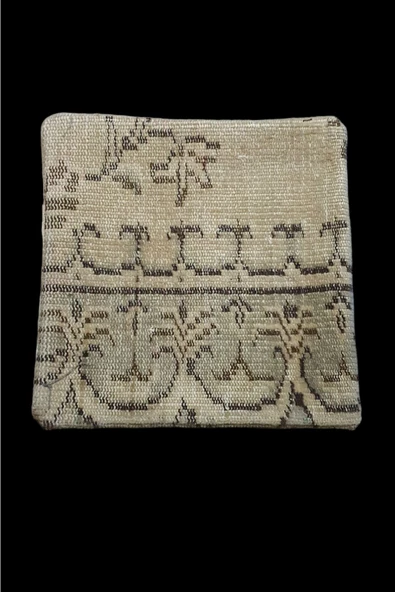 - Art Deco Bohem Halı El Dokuması Vintage Kırlent Minder 40x40cm (0181)