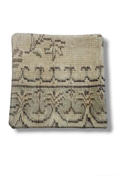 - Art Deco Bohem Halı El Dokuması Vintage Kırlent Minder 40x40cm (0181) - Resim 2