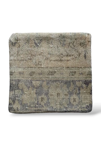 - Art Deco Bohem Halı El Dokuması Vintage Kırlent Minder 40x40cm (0112) - Resim 2