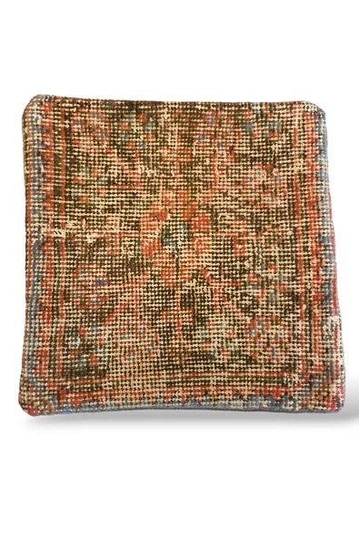 Pouffe- Açılış Özel Fiyat Art Deco Bohem Halı El Dokuması Vintage Kırlent Minder 40x40cm 248