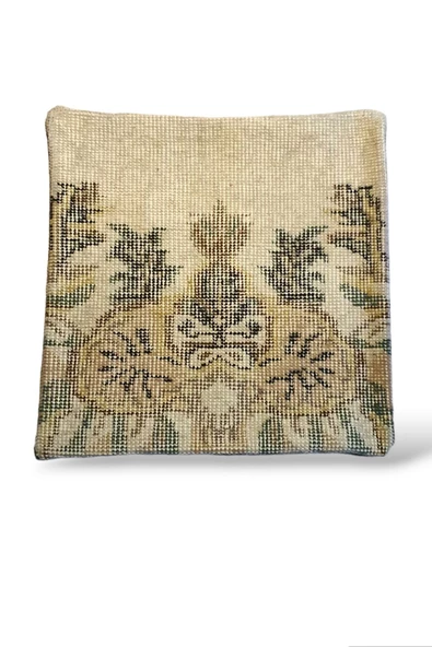 - Açılış Özel Fiyat Art Deco Bohem Halı El Dokuması Vintage Kırlent Minder 40x40cm 389 ürün görseli