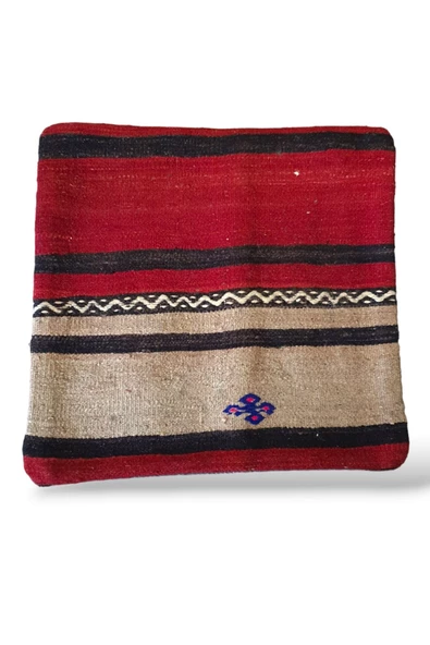 Halı El Dokuması Vintage Kırlent Minder 40x40cm 289