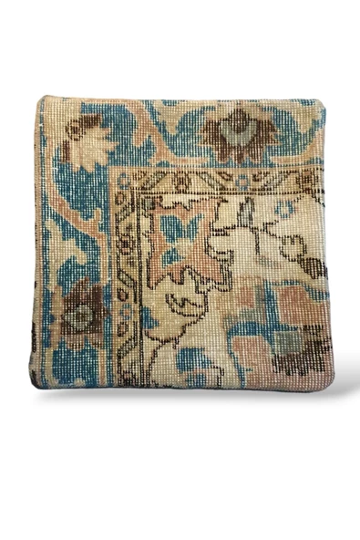 - Açılış Özel Fiyat Art Deco Bohem Halı El Dokuması Vintage Kırlent Minder 40x40cm 398