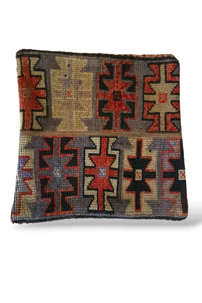 - Açılış Özel Fiyat Art Deco Bohem Halı El Dokuması Vintage Kırlent Minder 40x40cm 289 ürün görseli