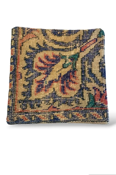 - Açılış Özel Fiyat Art Deco Bohem Halı El Dokuması Vintage Kırlent Minder 40x40cm 248 ürün görseli