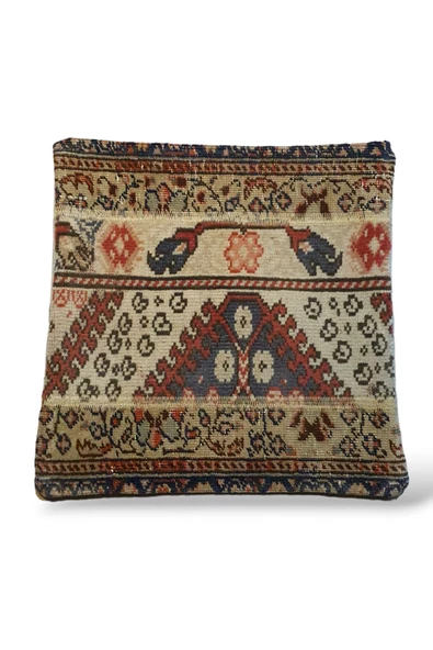Art Deco Bohem Halı El Dokuması Vintage Kırlent Minder 40x40cm 198