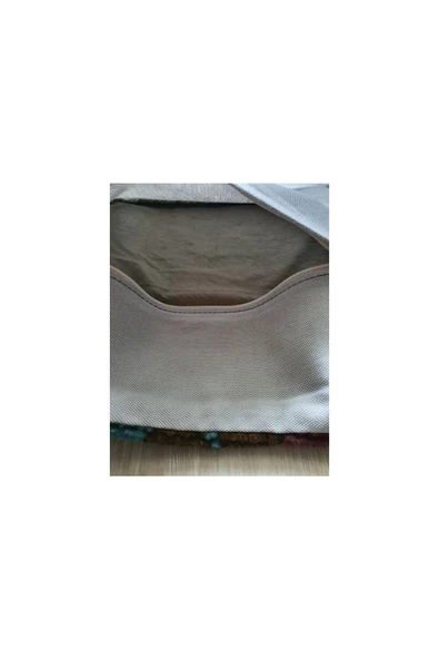 - Açılış Özel Fiyat Art Deco Bohem Halı El Dokuması Vintage Kırlent Minder 40x40cm 198 - 4