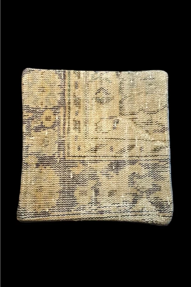 - Açılış Özel Fiyat Art Deco Bohem Halı El Dokuması Vintage Kırlent Minder 40x40cm 198 - 2