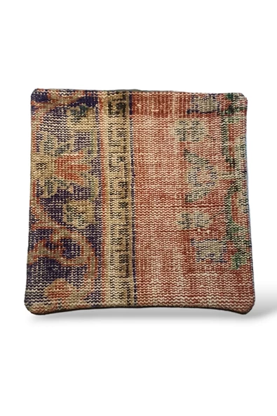 Art Deco Bohem Halı El Dokuması Vintage Kırlent Minder 40x40cm 198 ürün görseli 1