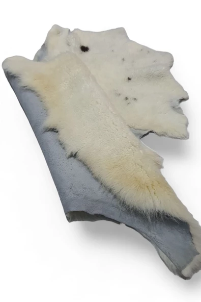 Art Deco Hakiki Deri Gerçek Koyun Postu 63x77cm (092) Posteki Inek Dana Halı Kilim Ev Dekor - 3