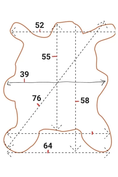 Art Deco Hakiki Deri Koyun Postu 64x58cm (054) Dana Inek Posteki Interior Design - 2