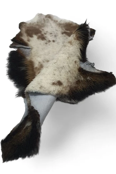 Art Deco Hakiki Deri Gerçek Koyun Postu 61x71cm (096) Posteki Inek Dana Halı Kilim Ev Dekor - 3