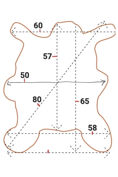 - Art Deco Hakiki Oğlak Gerçek Deri Post, Interiordesign, Ev Dekor 50x65cm [099] - 3