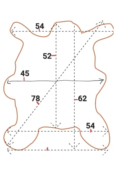 - Art Deco Hakiki Oğlak Gerçek Deri Post, Interiordesign, Ev Dekor 45x62cm [0105] - 3