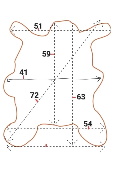 Art Deco Hakiki Oğlak Gerçek Deri Post 41x63cm [0104] Interiordesign Ev Dekor - 3