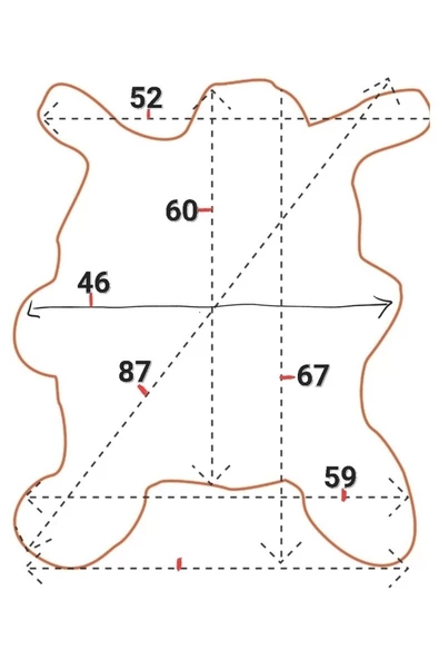 Şok Fiyat Açılışa Özel %50 Inidirim, Hakiki Oğlak Gerçek Deri Post, Interiordesign 46x67cm [088] - 3