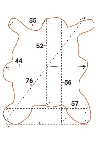 Art Deco Hakiki Oğlak Gerçek Deri Post 44x56cm [0108] Interiordesign Luxury Home Dekor - 3