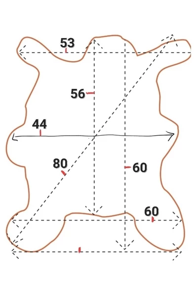 Şok Fiyat Açılışa Özel %50 Inidirim, Hakiki Oğlak Gerçek Deri Post, Interiordesign 44x60cm [097] - 2