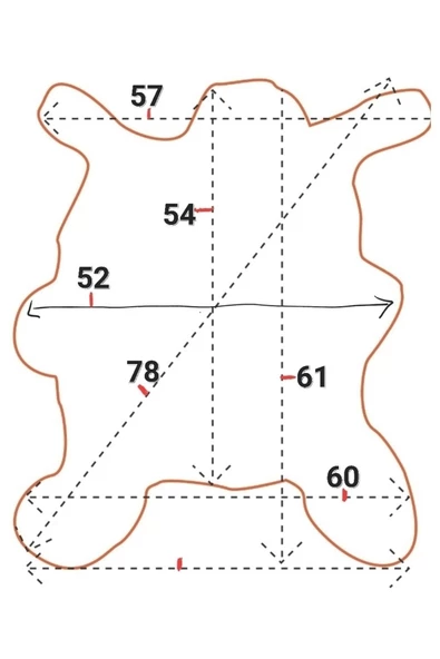 - Art Deco Hakiki Oğlak Gerçek Deri Post, Interiordesign, Ev Dekor 52x61cm [090] - 3