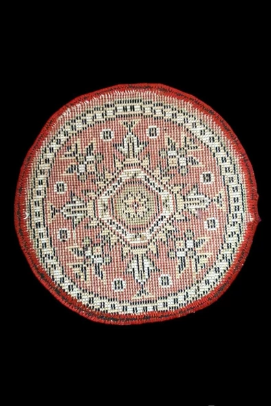 - Art Deco Otantik %100 Yün Halı Etnik Overloklu Bohem Nihale 20cm - 4