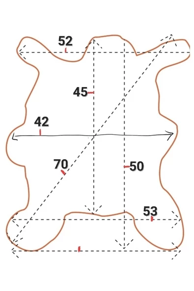 Şok Fiyat Açılışa Özel %50 Inidirim, Hakiki Oğlak Gerçek Deri Post, Interiordesign 42x50cm [0106] - 3