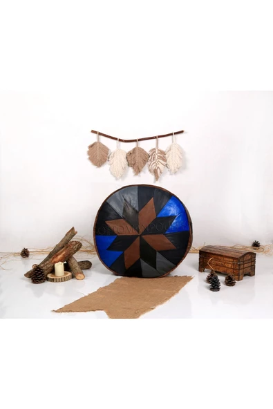 Şok Fiyat Açılışa Özel %50 Off! Art Deco El Yapımı Hakiki Deri Orijinal Bohem Ottoman Puf Minder60cm - 4