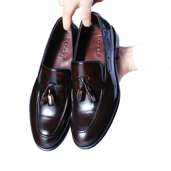 Erkek Hakiki Deri Bordo Açma Damatlık Ayakkabı - 6