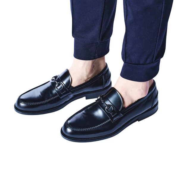 Erkek Hakiki Açma Deri Siyah Klasik Ayakkabı - 5