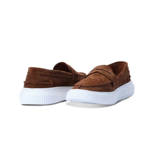 Erkek Hakiki Süet Deri Günlük Sneaker Taba Ayakkabı - 3