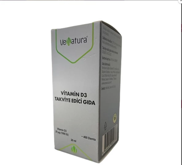 VeNatura Vitamin D3 Takviye Edici Gıda 20 ml Damla