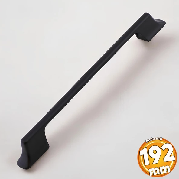 Eda Kulp Siyah Metal 192 mm - 19.2 cm Mobilya Mutfak Çekmece Dolap Dolabı Kapak Kulbu Kulpu Kulpları