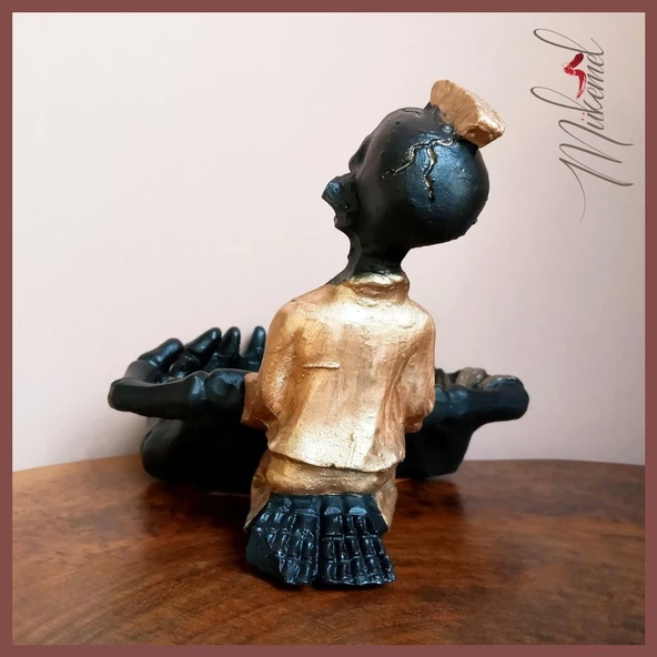 Yüksek ( iskelet heykel, el figürü, el yapımı tabak, dekoratif küllük ) Mukemel tasarımları - 6