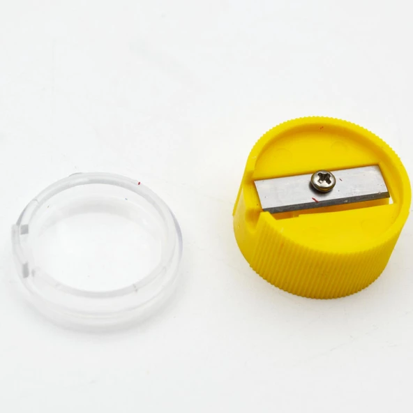 Ark Mercekli Plastik Yuvarlak Kalemtıraş 12 Adet Kod:547 - Resim 6