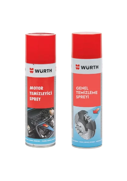 Würth Motor Temizleyici 500 Ml + Fren Balata Spreyi 500 Ml ürün görseli