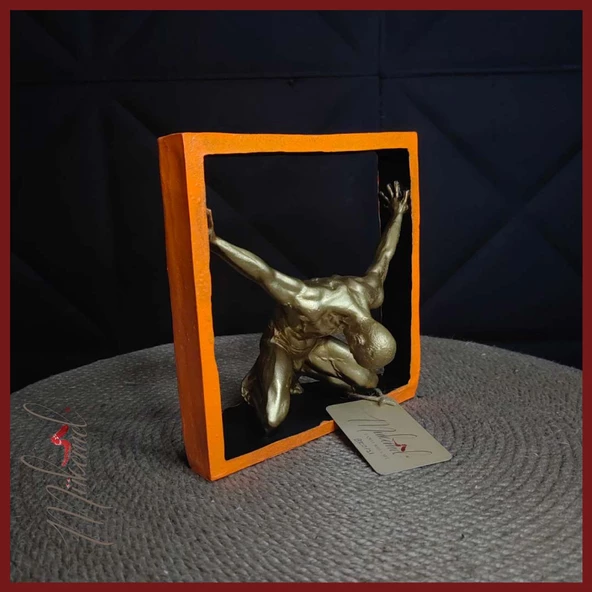 Düşünce tuzağı (sanatsal temsil, aşırı düşünen heykel, mücadele figürü) Mukemel tasarımları - Resim 5