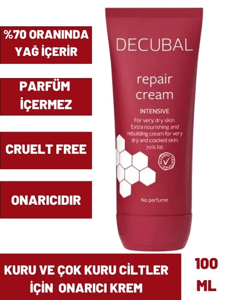 Decubal Çok Kuru ve Hasarlı Ciltler için Ekstra Besleyici 100 ml Onarıcı Krem - 2