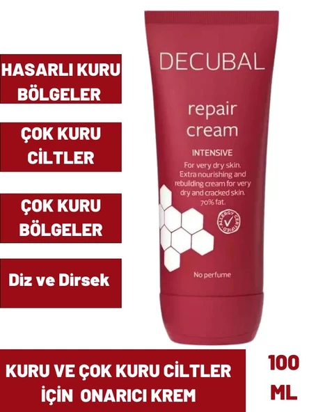 Decubal Çok Kuru ve Hasarlı Ciltler için Ekstra Besleyici 100 ml Onarıcı Krem - 3