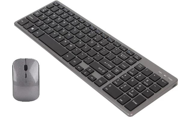 Lenovo Tab M8 4. Nesil ZABW0071TR 8" Uyumlu Kablosuz Bluetooth Şarj Edilebilir Sessiz Klavye Mouse Seti