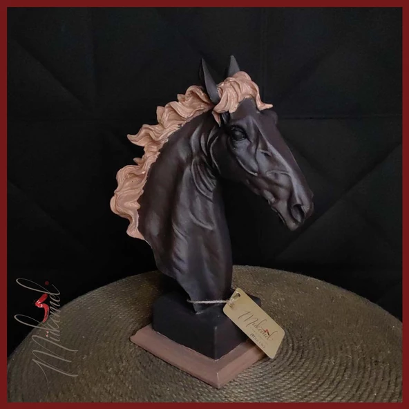 Sabit gözler ( benzersiz tasarım, ev dekoru, el yapımı at, stres heykeli ) Mukemel tasarımları - Resim 3