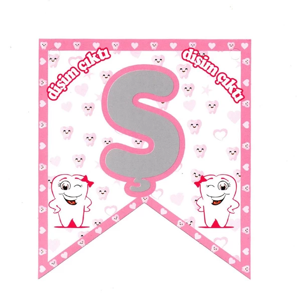 Dişim Çıktı Banner - Pembe - 3