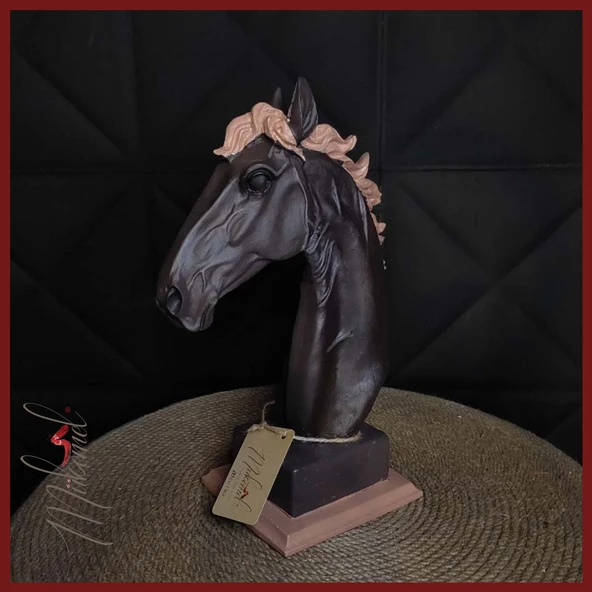 Sabit gözler ( benzersiz tasarım, ev dekoru, el yapımı at, stres heykeli ) Mukemel tasarımları - Resim 4