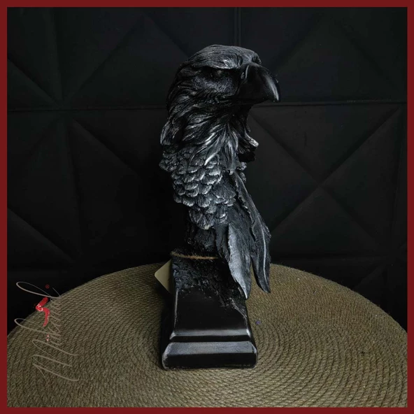 Gökyüzünde süzülen (kartal büstü, gök yaratığı, tüy işi, el yapımı) Mukemel tasarımları - Resim 4