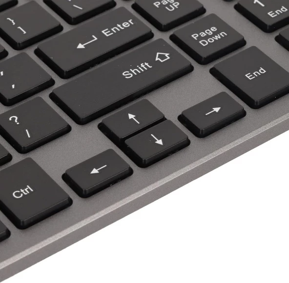 Lenovo Tab M9 ZAC40070TR 9" Uyumlu Kablosuz Bluetooth Şarj Edilebilir Sessiz Klavye Mouse Seti - Resim 8