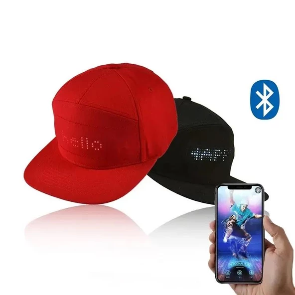 Doppler Uygulama Destekli LED Kasket Parti Şapkası Çok Renkli Led Işıklı Şarjlı Kablosuz Uygulamalı Yılbaşı Düğün Eğlence PEMBE - 4