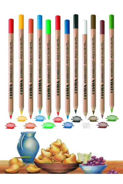 Lyra Rembrandt Polycolor Kuru Boya Kalemi 12'li Set