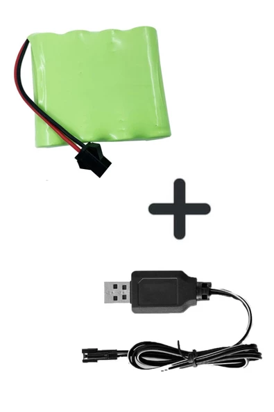 4.8v Oyuncak Pil 1000mah Ve Usb Şarj Aleti Oyuncaklar Için Şarj Arabalar Tankları Robotlar Tekneler ürün görseli 1