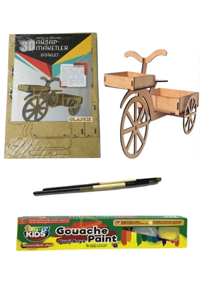Ahşap Bisiklet 3 D Boyama Seti ürün görseli 1